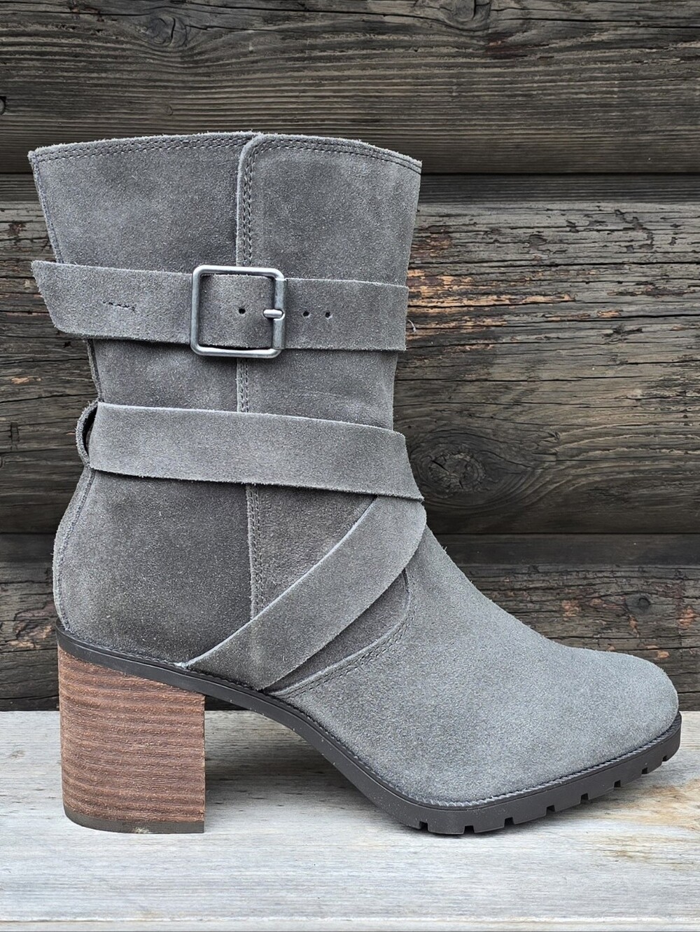 Clarks Artisan NEW Malvet Doris Y2K Moto Boho Suede Buckle Comfort Ankle Boot 8W